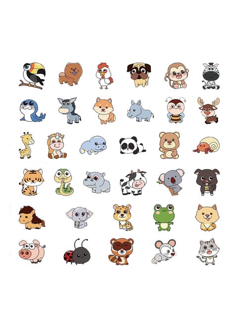 Animal stickers, a set of 103 pieces of stickers with cute animal graphics for children from Up to Date, cartoon waterproof stickers for children's rooms, windows, laptops and water bottles, an ideal