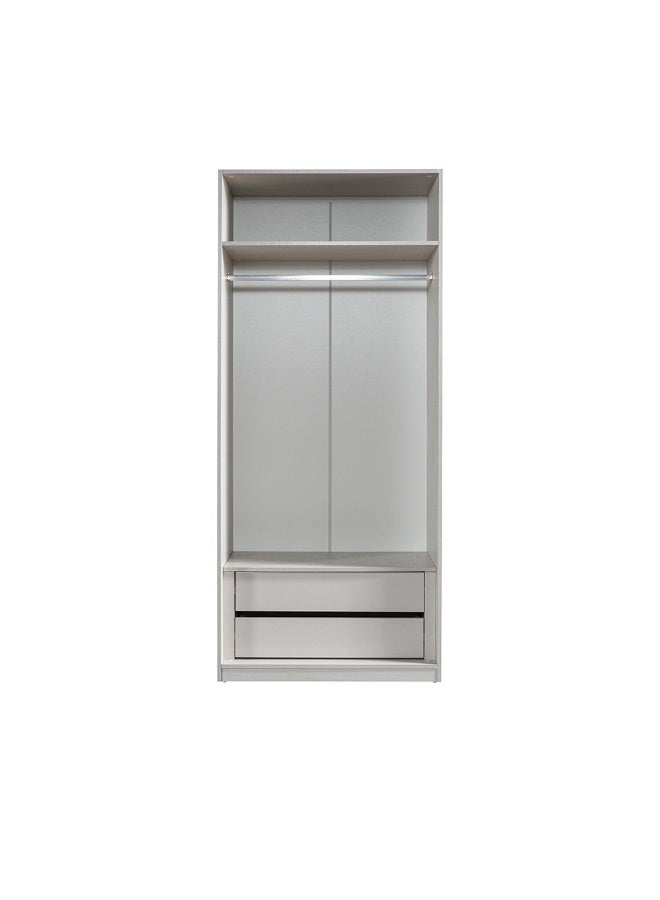 Infinity Set Of 2 Drawers Internal Module For 2 Door Wardrobe | Drawers Only For Wardrobe | Modern Design Storage For Bedroom L96.4xW48xH42.2cm - L.Taupe