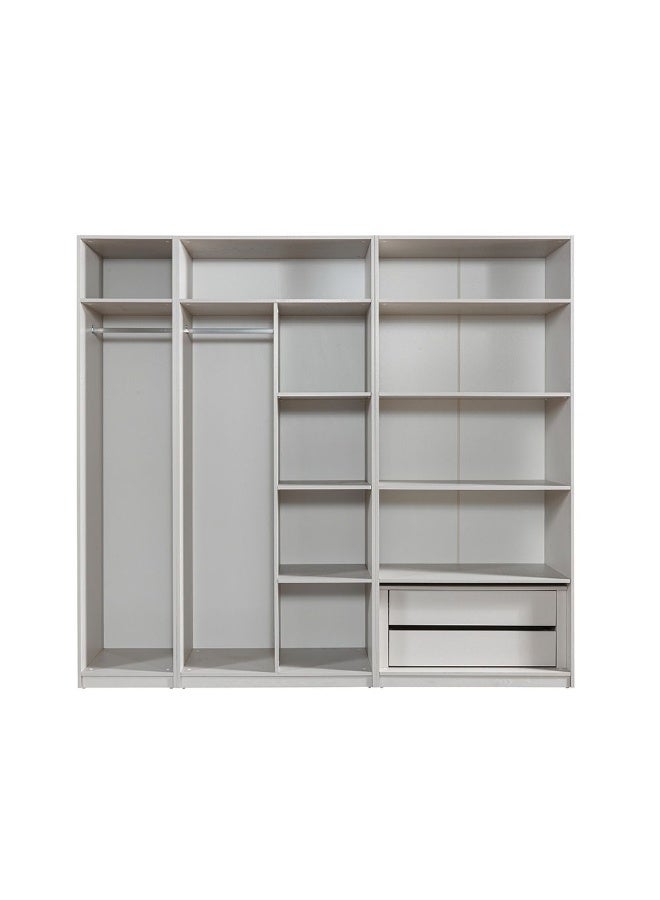 Infinity Set Of 2 Drawers Internal Module For 2 Door Wardrobe | Drawers Only For Wardrobe | Modern Design Storage For Bedroom L96.4xW48xH42.2cm - L.Taupe