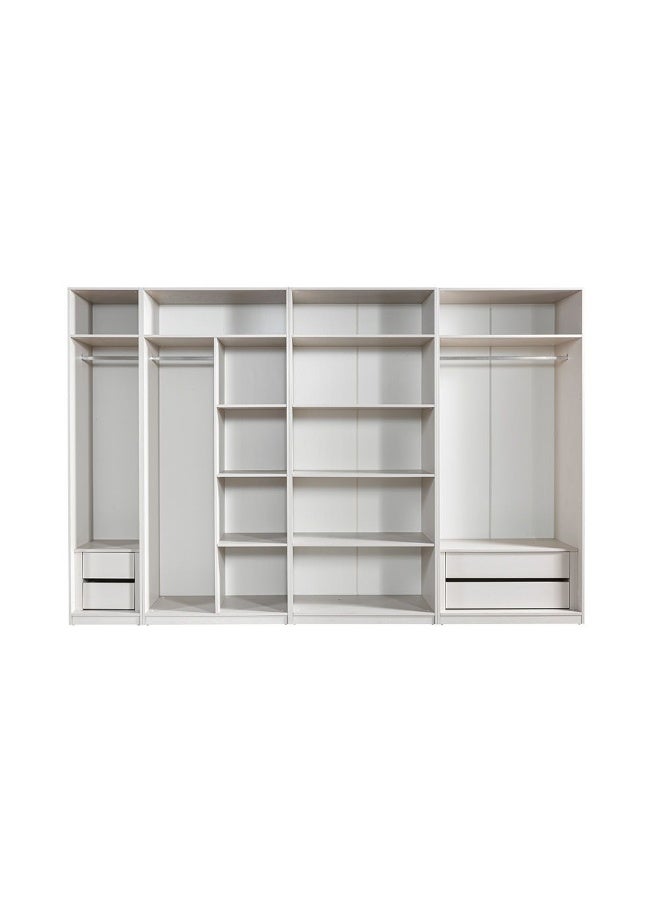 Infinity Set Of 2 Drawers Internal Module For 2 Door Wardrobe | Drawers Only For Wardrobe | Modern Design Storage For Bedroom L96.4xW48xH42.2cm - L.Taupe