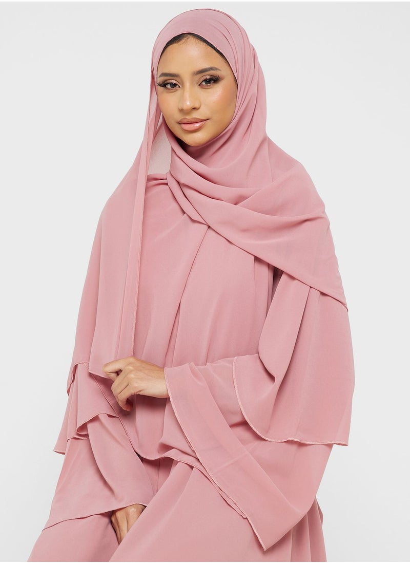 Khizana - Layered Hem Abaya - Image 1