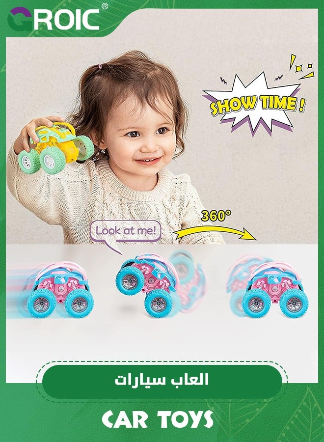 GROIC Car Toys for Kids, Pull Back Cars Toys for Toddler, Monster Trucks for Kids,Friction Powered Toy Cars Push and Go Vehicles,Monster Truck Toys - Image 5