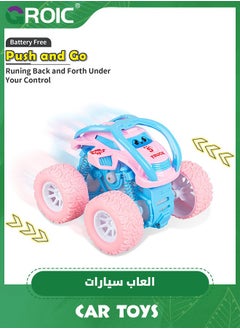 GROIC Car Toys for Kids, Pull Back Cars Toys for Toddler, Monster Trucks for Kids,Friction Powered Toy Cars Push and Go Vehicles,Monster Truck Toys  - Image 3