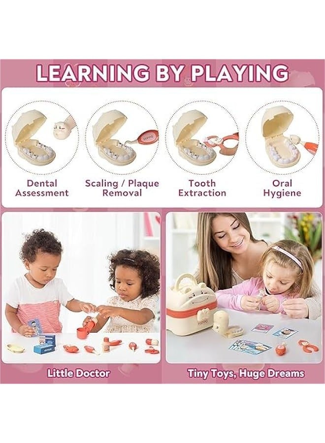 DURKU Children's Dentist Kit - 50+ Piece Doctor Pretend Play Set for Girls, Educational Toy, Birthday Gift, Role Play Toys, Dentist Toys for Girls - Image 2