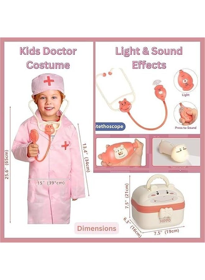 DURKU Children's Dentist Kit - 50+ Piece Doctor Pretend Play Set for Girls, Educational Toy, Birthday Gift, Role Play Toys, Dentist Toys for Girls - Image 5