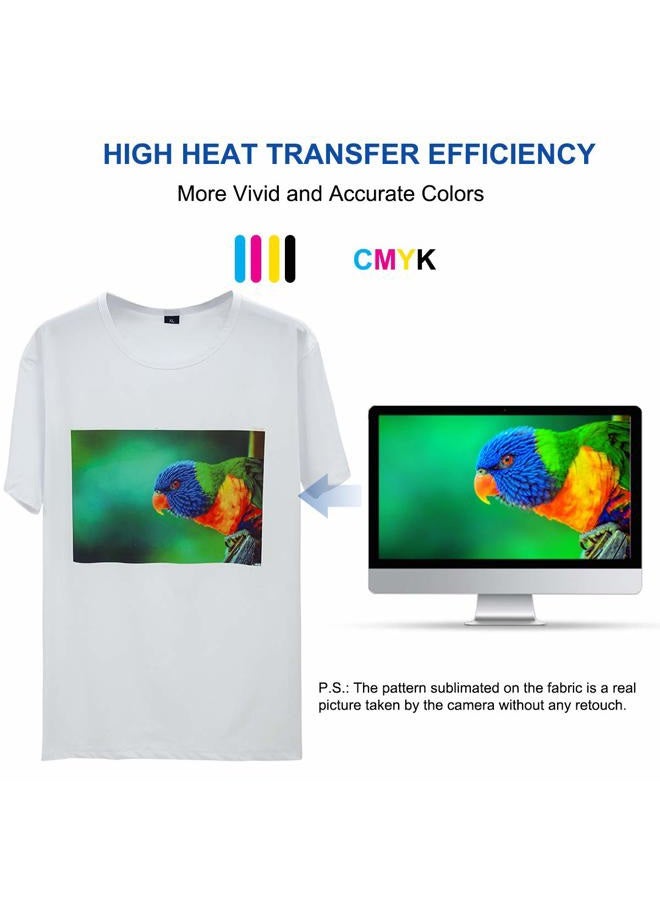 CoYlBod حبر طابعة نقل الحرارة سابليجيت HD متوافق مع ساوجراس فيرتوسو SG400 SG800 SG400NA/EU SG800NA/EU حبر السوبليماشن للاستخدام مع خراطيش قابلة لإعادة التعبئة أو نظام تزويد الحبر المستمر (4 ألوان) أزرق - Image 2