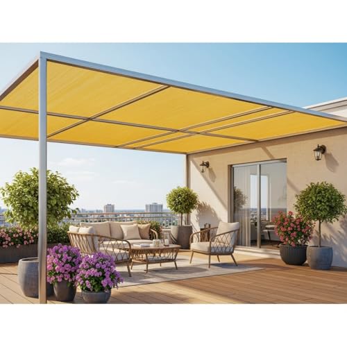 VG TARP Golden Shade Net 90% UV Protected for Terrace, Garden, Greenhouse, Balcony & Multipurpose Gardening | Durable Sun Protection Net for Plants & Outdoor Use | Size 10FTX10FT - Image 5