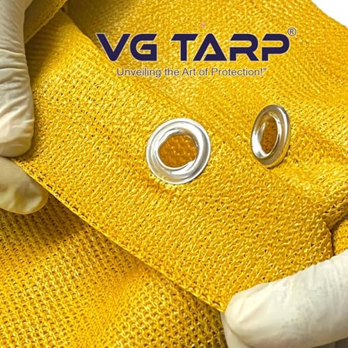 VG TARP Golden Shade Net 90% UV Protected for Terrace, Garden, Greenhouse, Balcony & Multipurpose Gardening | Durable Sun Protection Net for Plants & Outdoor Use | Size 10FTX10FT - Image 4