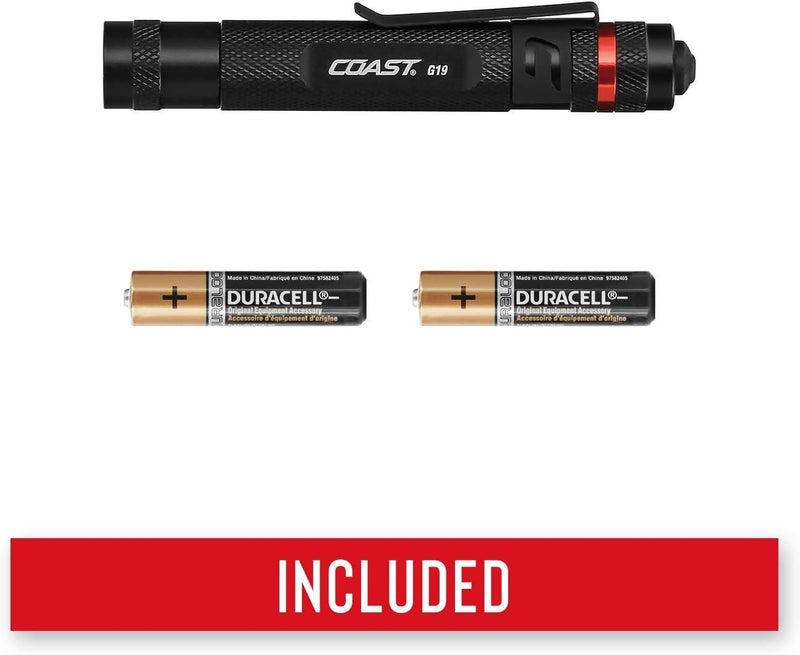 Coast Coast G19 54 Lumen Inspection Beam LED Penlight with Adjustable Pocket Clip and Consistent EdgeToEdge Brightness Black  - Image 3