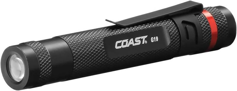 Coast Coast G19 54 Lumen Inspection Beam LED Penlight with Adjustable Pocket Clip and Consistent EdgeToEdge Brightness Black  - Image 1