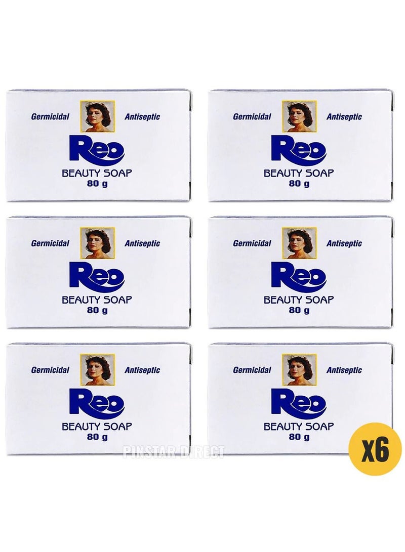 REO Pack of 6 Reo Antiseptic Beauty Soap 4x80g - Image 1
