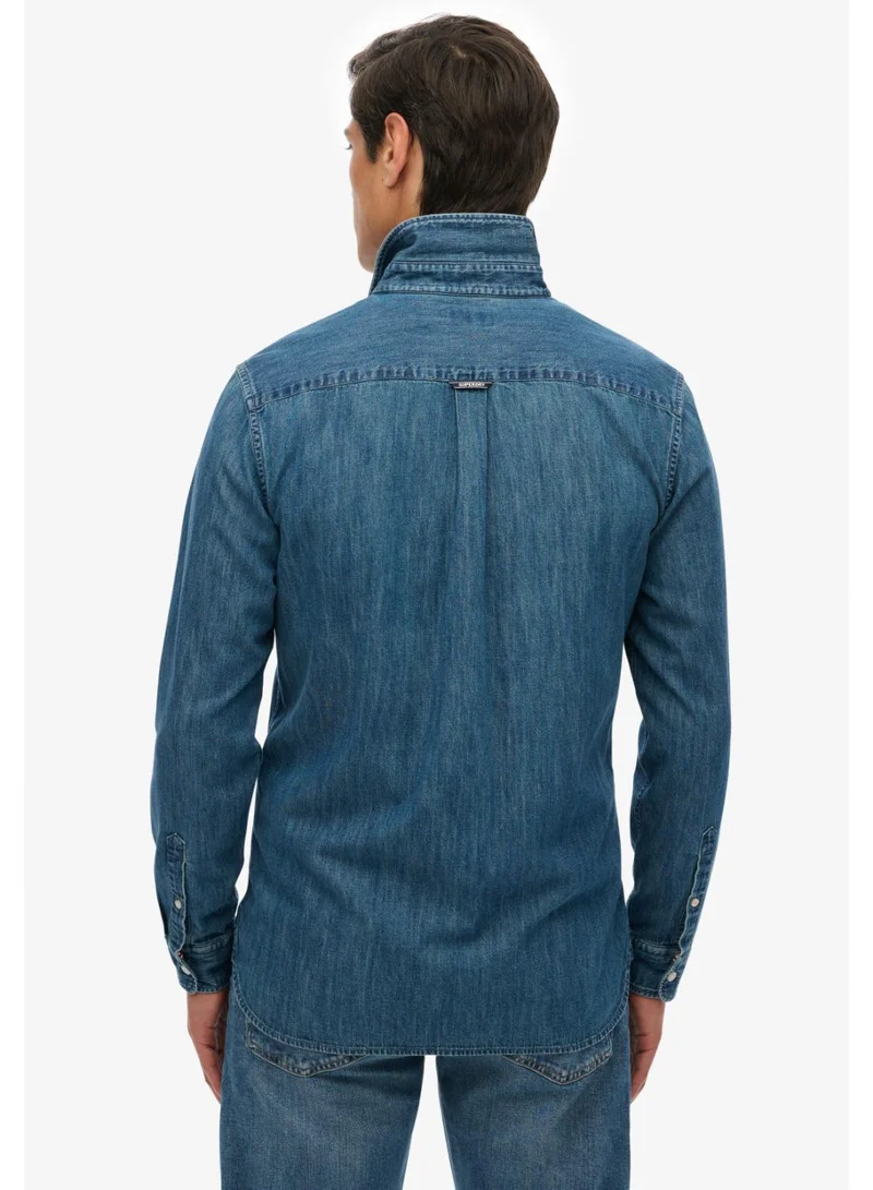 Superdry  Essential Long Sleeve Denim Shirt for Men | Best Price UAE