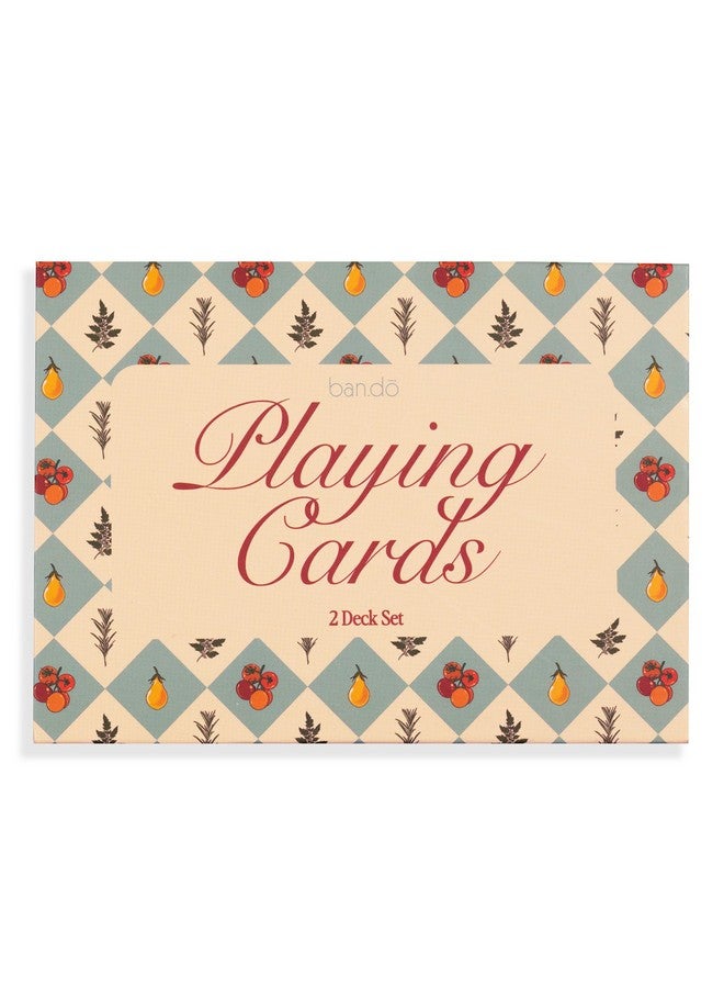 ban.do ban.do 2 Decks of Playing Cards, 52-Count Standard Card Deck with Case, Cute Playing Cards in Decorative Storage Box, Garden  - Image 2