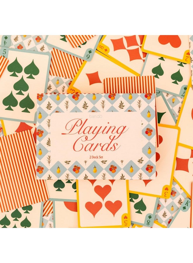 ban.do ban.do 2 Decks of Playing Cards, 52-Count Standard Card Deck with Case, Cute Playing Cards in Decorative Storage Box, Garden  - Image 5