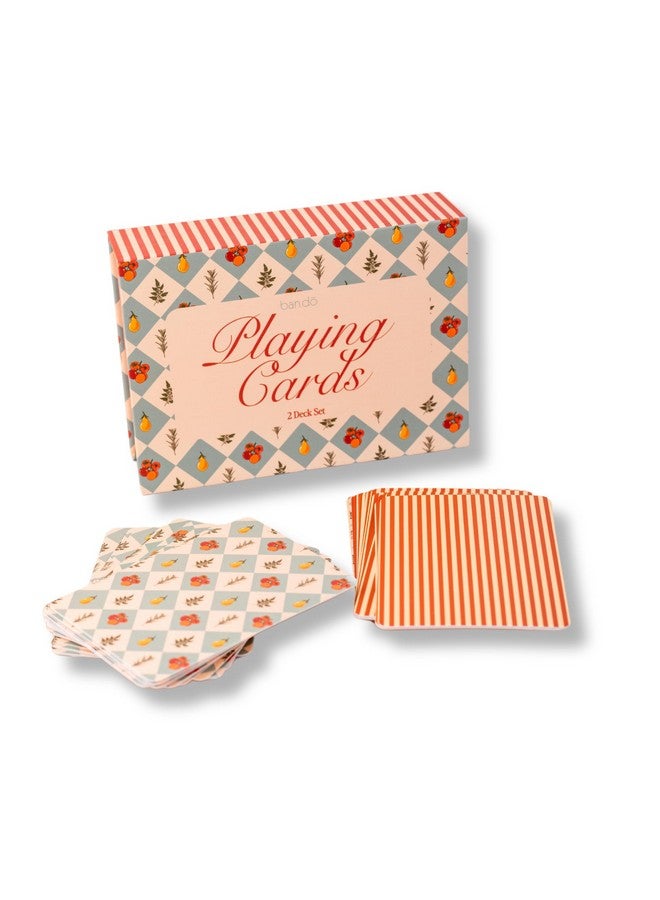 ban.do ban.do 2 Decks of Playing Cards, 52-Count Standard Card Deck with Case, Cute Playing Cards in Decorative Storage Box, Garden  - Image 1