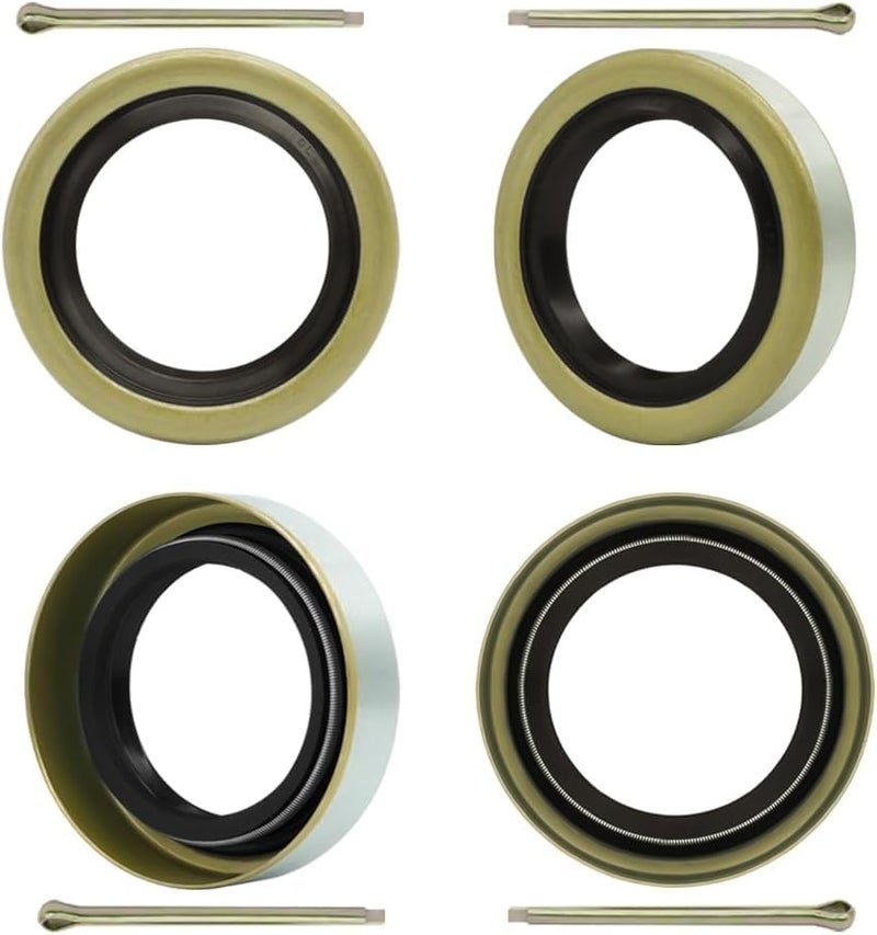 RV Murts 4 Double Lip Grease Seals ID 1249 x OD 1983 for 20002200 lbs Trailer Axle Dexter Replacement Sealer as 12192TB 203029 for Spindles Hub Wheel Electric Brake Assemblies for Boat Trailers - Image 1
