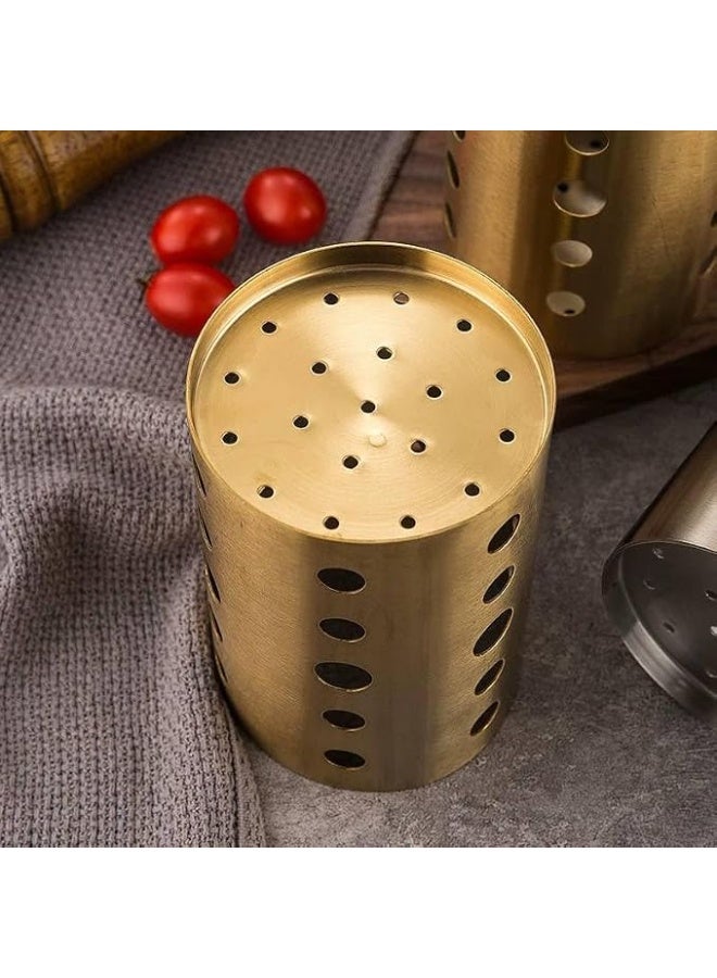 Stainless steel chopstick holder, cutlery drainer, kitchen cutlery organizer rack, fork and spoon storage rack, kitchen utensil drying rack - Image 5
