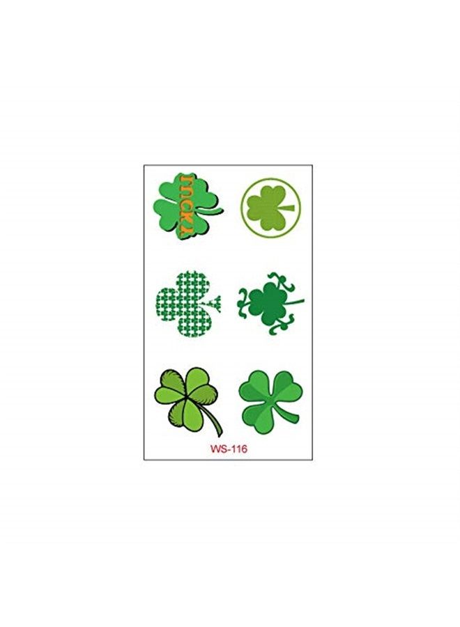 GOMING St. Patrick's Day Tattoos 120 pcs Temporary Shamrock Tattoos 20 Set for St. Paddy's day Irish Tattoo Sticker Clover Tattoos Parade Party Favors Decorations - Image 4