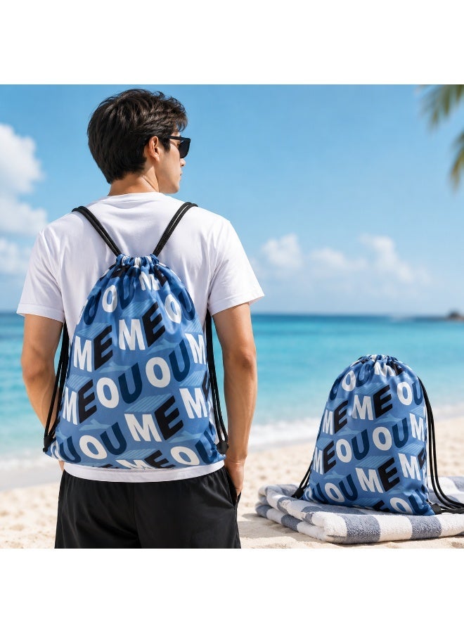 Freegallops Drawstring Gym Backpack, Lightweight Sports Bag for Swimming, Beach, Fitness, Travel & Outdoor Activities, Durable Water-Resistant Cinch Sack - Image 5