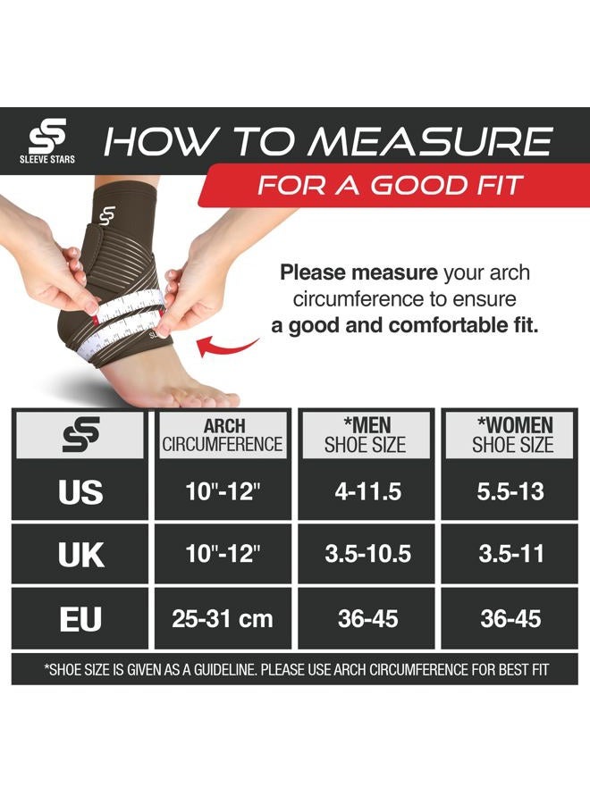 SS SLEEVE STARS Sleeve Stars Ankle Brace for Sprained Ankle, Plantar Fasciitis Relief Ankle Support for Women, Ankle Compression Sleeve w/ Strap (Pair/Dark Brown)  - Image 5