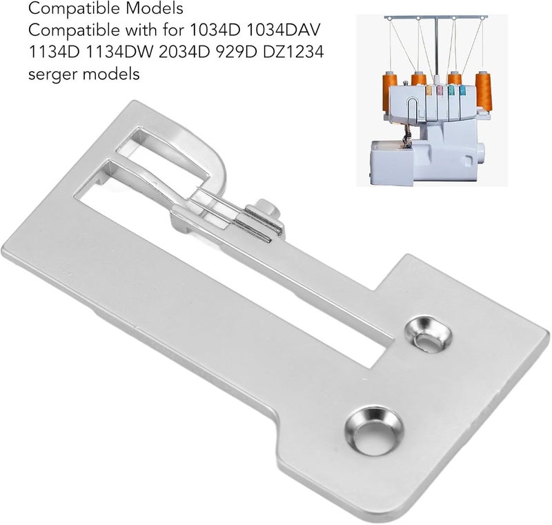 Sewing Machine Needle Plate Replacement, Serger Stitch Plate for 1034D 1034DAV 1134D 1134DW 2034D 929D DZ1234, Premium Steel Stitch Plate with Replaceable Design for Smooth Sewing - Image 3