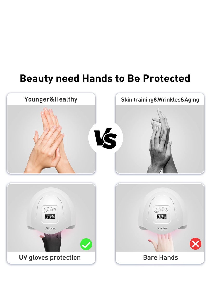 RTYY Nail lamp UV protective gloves,，manicure lamp gloves,women's driving gloves - Image 3