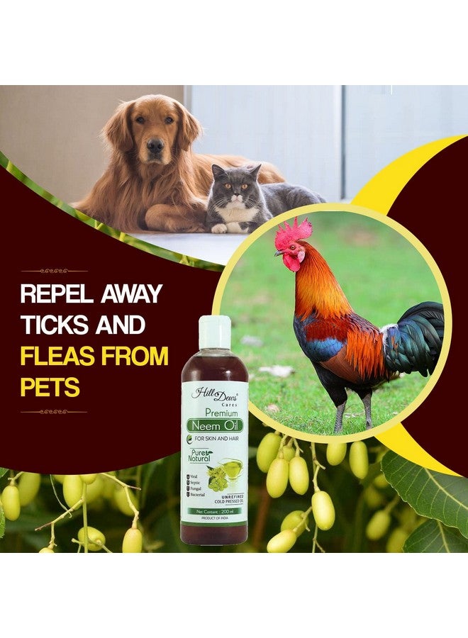 HillDews Neem Oil (200Ml) Pure Natural Unrefined Cold Pressed For Skin And Hair - 200 Ml - Image 5
