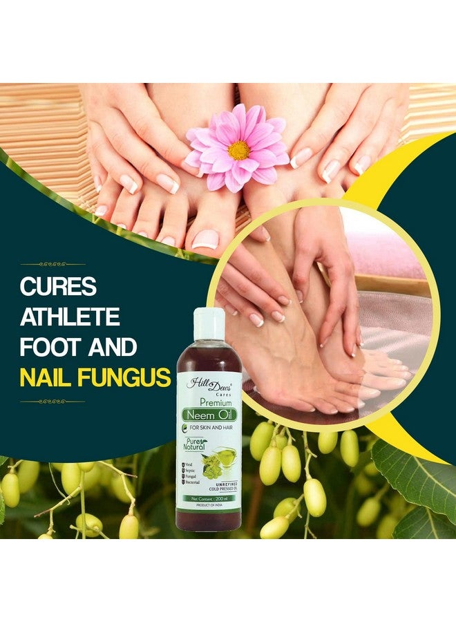 HillDews Neem Oil (200Ml) Pure Natural Unrefined Cold Pressed For Skin And Hair - 200 Ml - Image 4