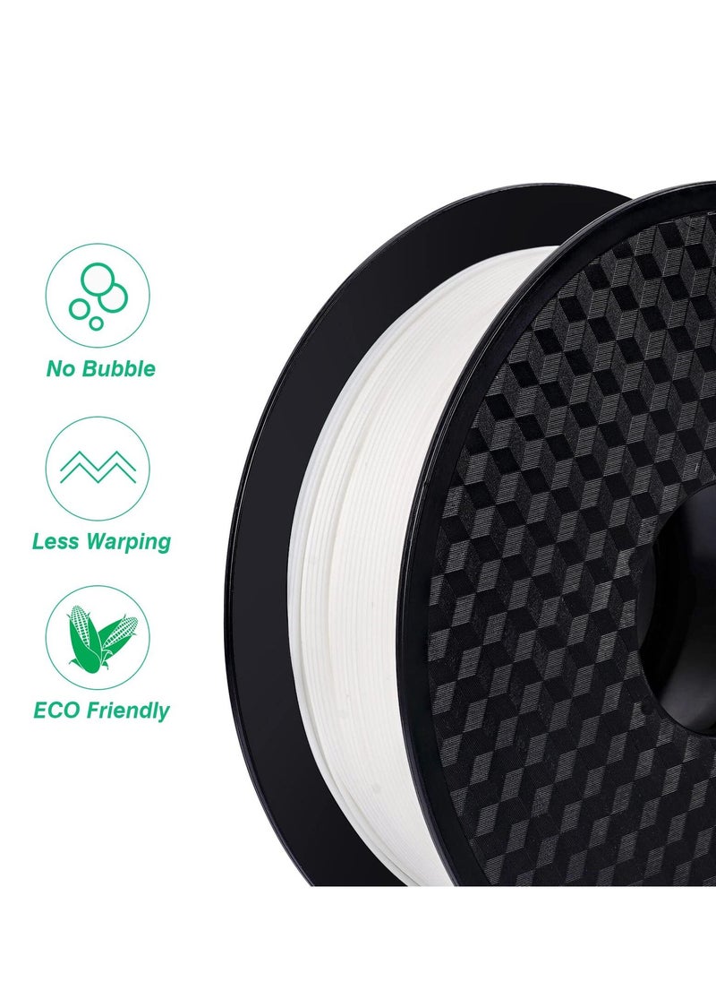 KASTWAVE PLA 3D Printer Filament, Dimensional Accuracy +/- 0.03 mm, 1 kg Spool 2.2lbs, 1.75 mm White  - Image 2