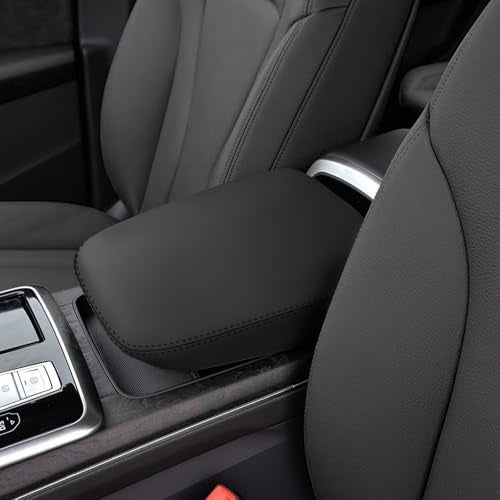 faccaibbg Center Console Cover for Audi Q8 2019-2025 (Black) Armrest Cover for 2019 2020 2021 2022 2023 2024 2025 Audi Q8 Accessories - Image 1