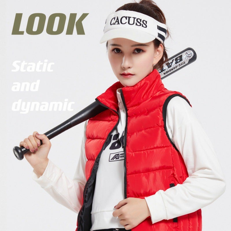 Vest For Gym Custom Workwear, Membership Consultant Cotton Vest, Supermarket Attendant Printed Thickened Warm Vest - Image 5