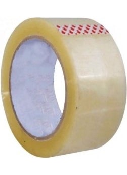Evrenplast 6 Pieces of Strong Glue Adhesive Superior Quality 45MM x 100 Meters Clear Wrap Acrylic Box Tape  - Image 1