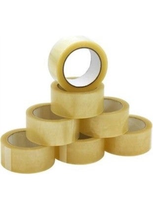 Evrenplast 6 Pieces of Strong Glue Adhesive Superior Quality 45MM x 100 Meters Clear Wrap Acrylic Box Tape  - Image 2