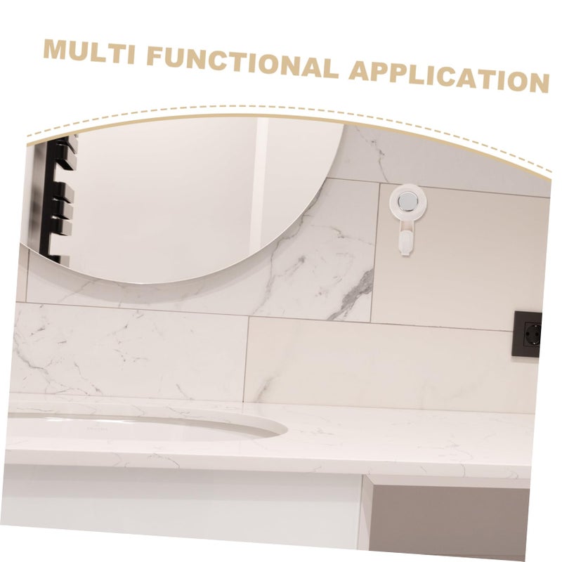 Rotatable Strong Suction Cup Hooks for Bathroom Kitchen Heavy Duty Towel Hanger Cream - Image 5