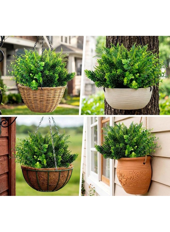 ilauke 6 Pack Artificial Greenery Stems Outdoor UV Resistant, Faux Plants for Home Decor Indoor Outside, Assorted Eucalyptus Decor & More for Vases - Image 3