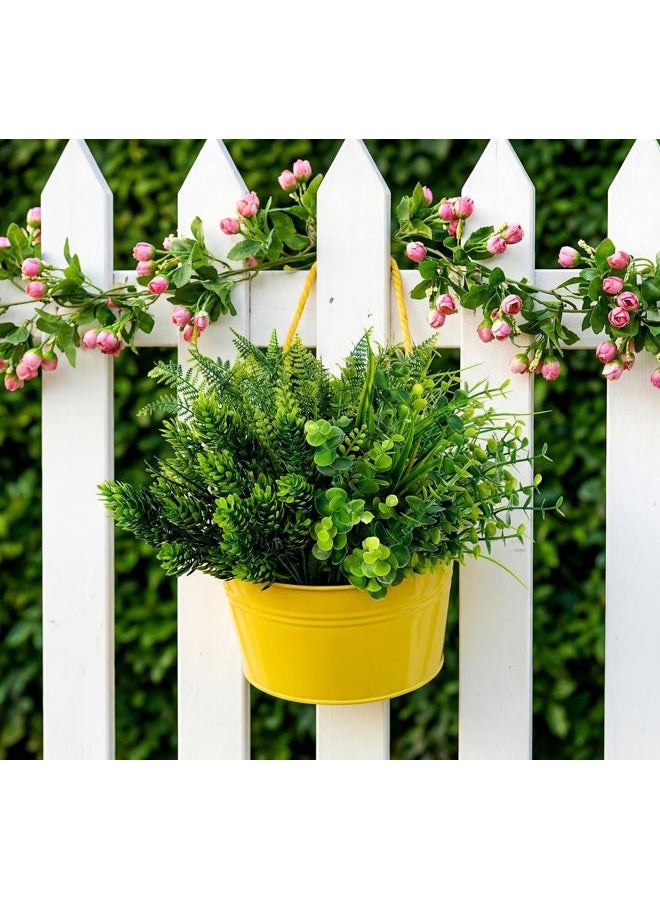 ilauke 6 Pack Artificial Greenery Stems Outdoor UV Resistant, Faux Plants for Home Decor Indoor Outside, Assorted Eucalyptus Decor & More for Vases - Image 5