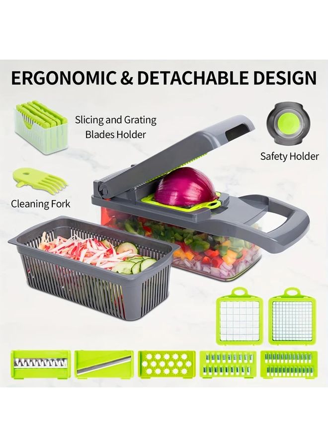 قطاعة الخضروات متعددة الاستخدام للتقطيع والتشريح والبرش لاستخدام المطعم والمطبخ - Image 4