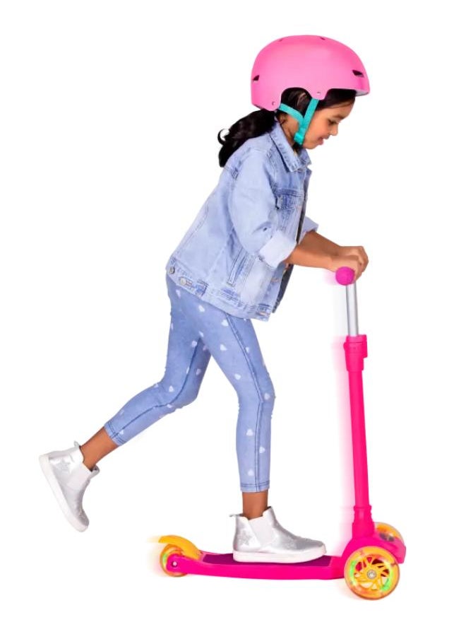 Our Generation - By My Side Scooter - Kick Scooter for Kids with Light-Up Wheels & Doll Carrier - Image 1
