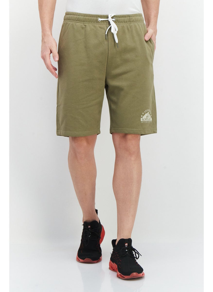 Nordland Men Regular Fit Drawstring Basic Short, Light Olive  - Image 1