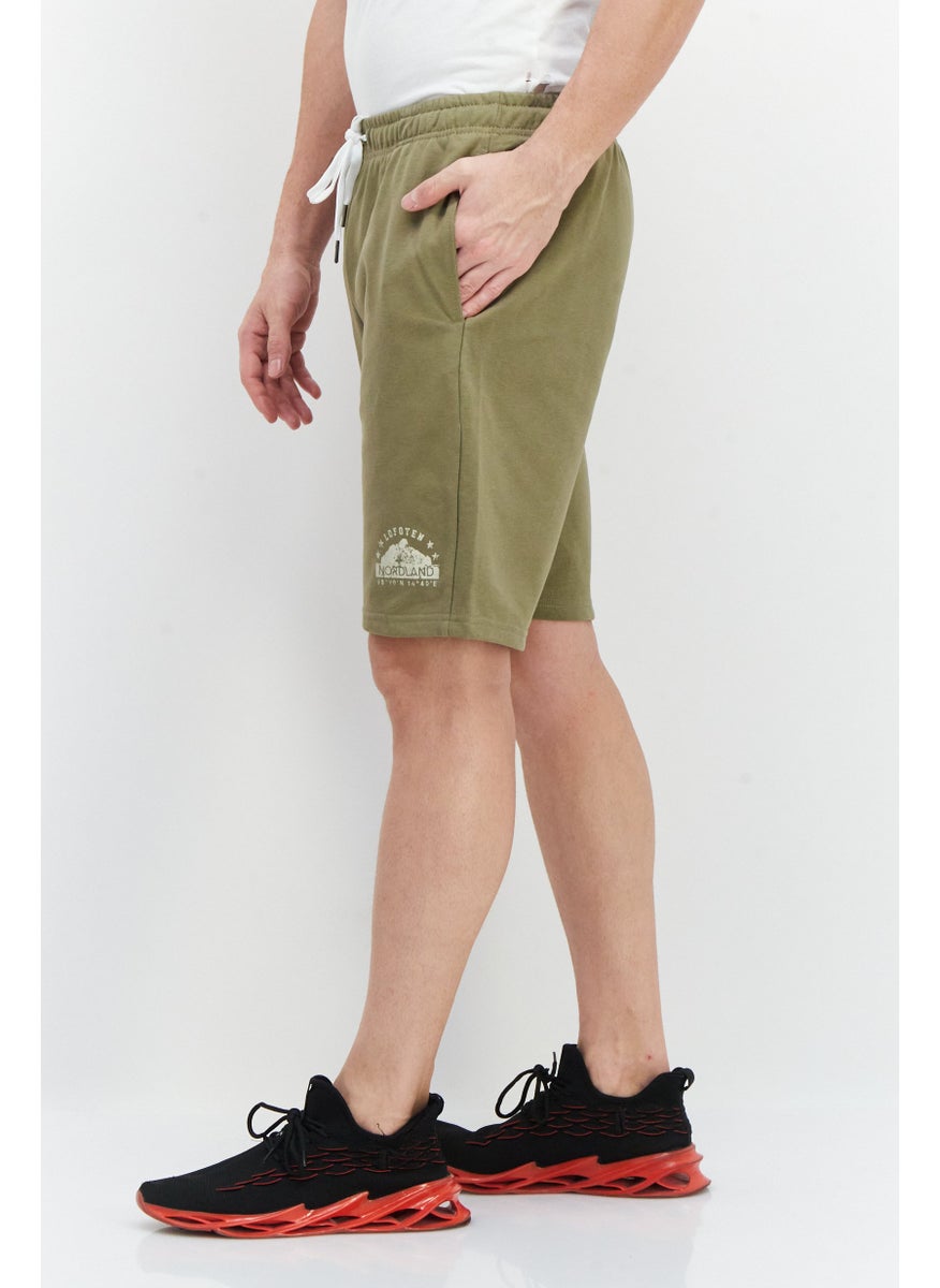 Nordland Men Regular Fit Drawstring Basic Short, Light Olive  - Image 2