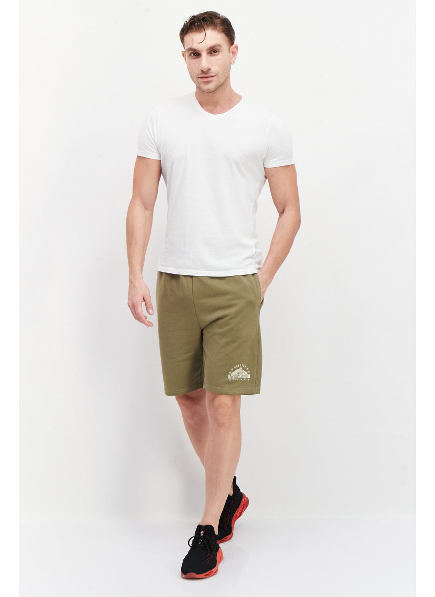 Nordland Men Regular Fit Drawstring Basic Short, Light Olive  - Image 4