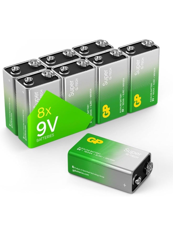Gp 1X8 Super Alkaline 9Vblock 6Lr61 Bulk Box 030E1604Alb8 - Image 1