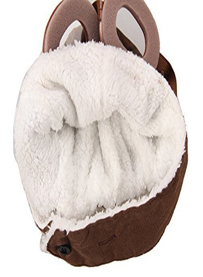 Ewandastore قبعة طيار دافئة للأطفال من إيواندا ستور مع سماعات أذن (بني) - Image 4