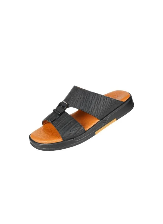 barjeel uno 008-3657 Barjeel Uno Mens Arabic Sandals MSA124 Black