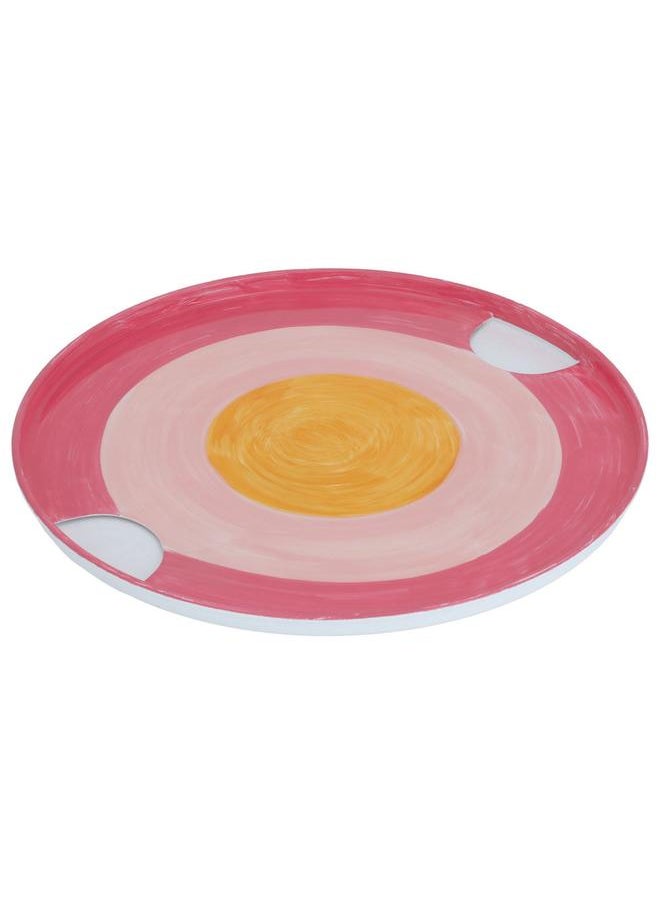 Alsaif Porcelain Serving Plate 36 X 2 Round Pink  - Image 1