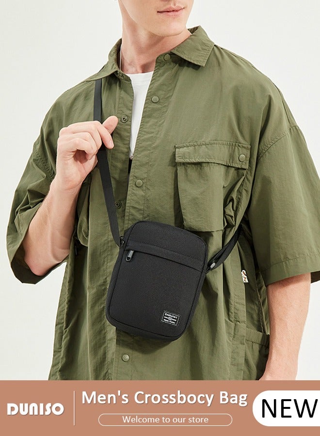 DUNISO Small Crossbody Bag for Men Women, Mini Messenger Bag Side Shoulder Bag for Phone Passport, Casual Satchel Bag Phone Purse, Mini Sling Bag Fanny Pack Water Resistant for Travelling, Hiking  - Image 1