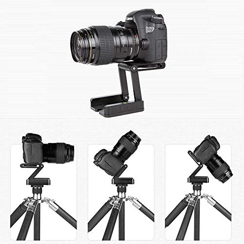 VIBLITZ® Foldable Z Pan Tilt Tripod Head Quick Release Plate Holder for DSLR Camera Camcorder Photography Accessory - 1 Piece (Black) (Z Plate) - Image 2