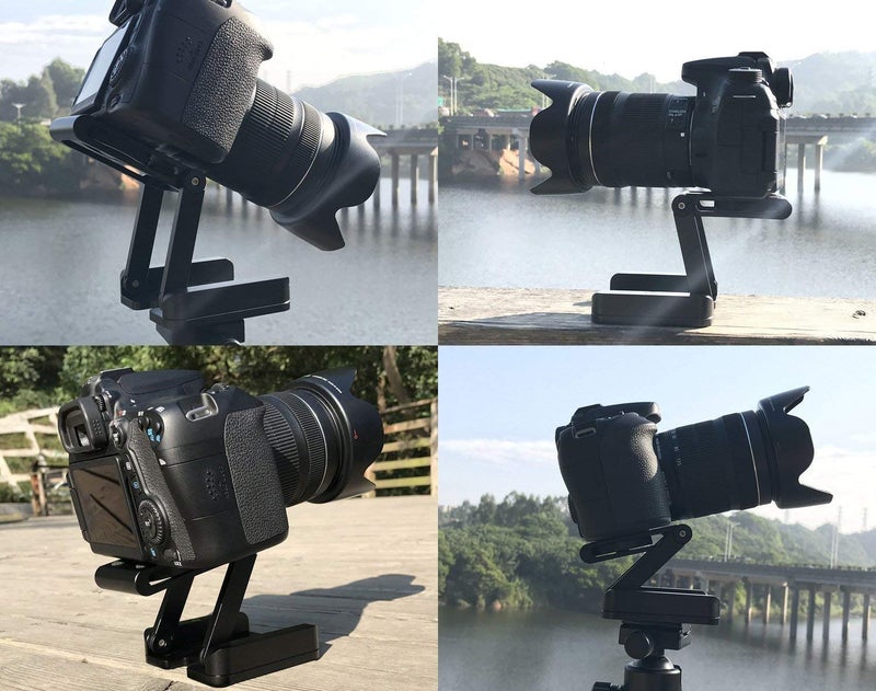 VIBLITZ® Foldable Z Pan Tilt Tripod Head Quick Release Plate Holder for DSLR Camera Camcorder Photography Accessory - 1 Piece (Black) (Z Plate) - Image 5