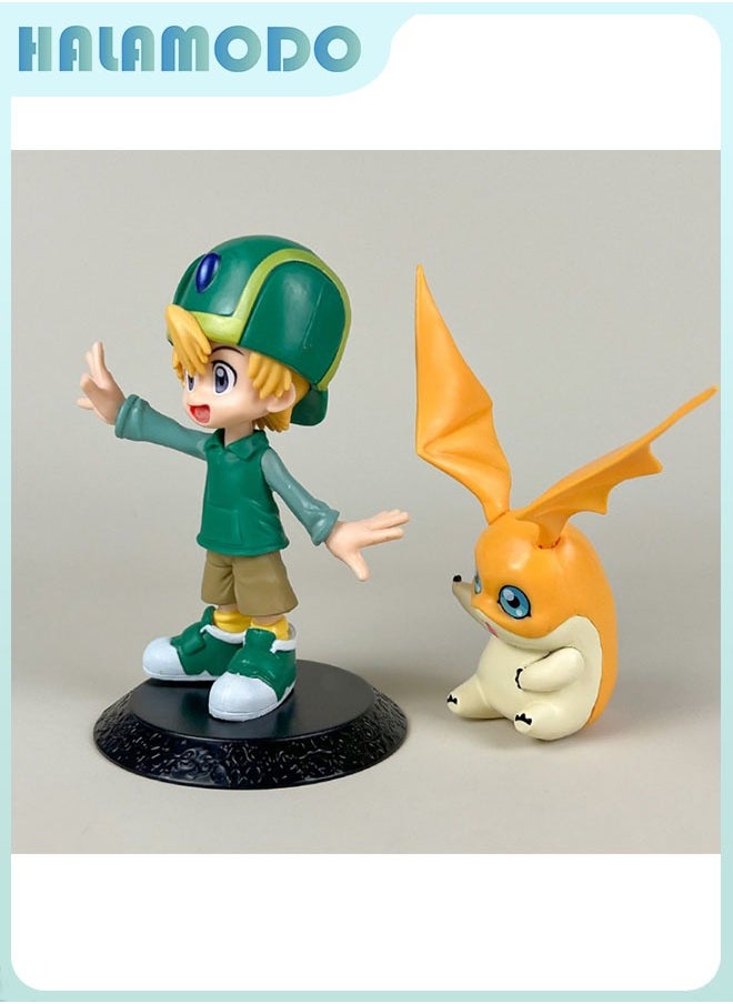 HALAMODO - Digimon 2 - Piece Set 12 cm Takashi Kamiya and Patamon Action Figure Model for Desktop Decoration - Image 1