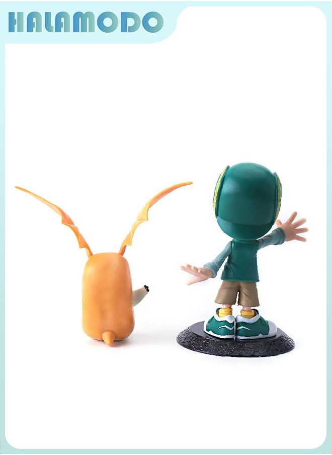 HALAMODO - Digimon 2 - Piece Set 12 cm Takashi Kamiya and Patamon Action Figure Model for Desktop Decoration - Image 1